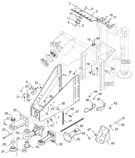 87580270 - Крюк прицепного устройства
